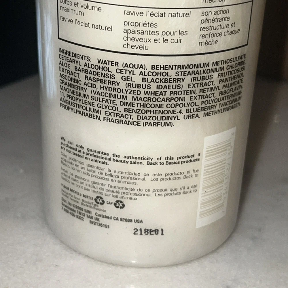 Vintage Back to Basics Wild Berry Volumizing Conditioner 33 Fl Oz Discontinued